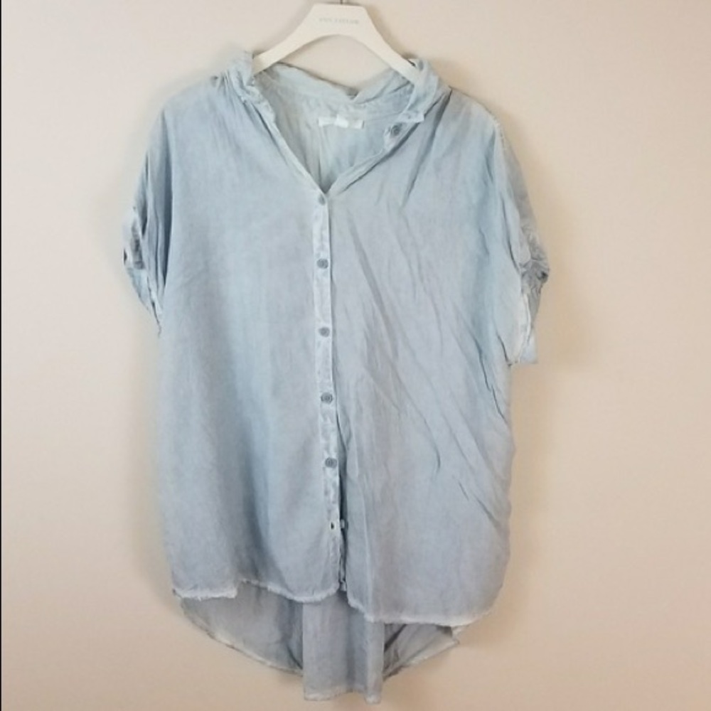 Blue button up